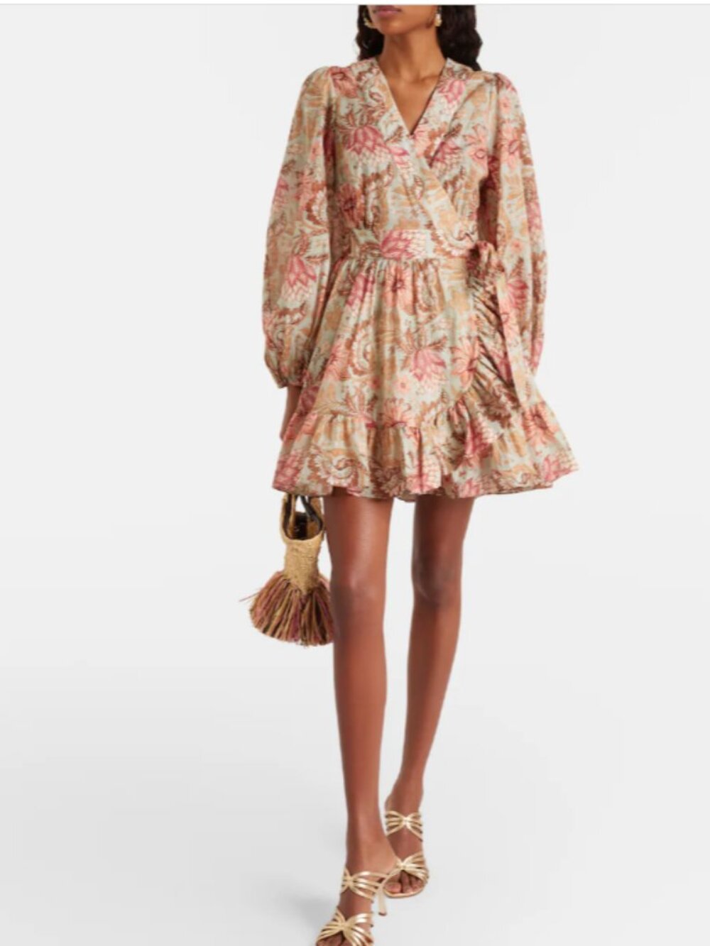 Zimmermann Daylight floral cotton wrap dress